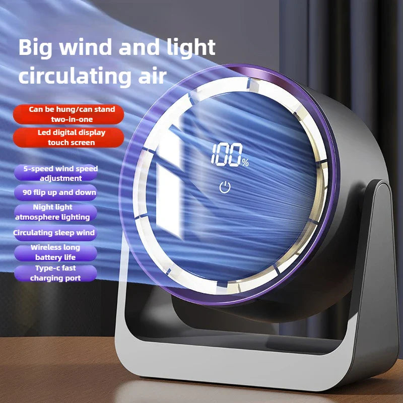 Touchscreen Circulating Mini Fan