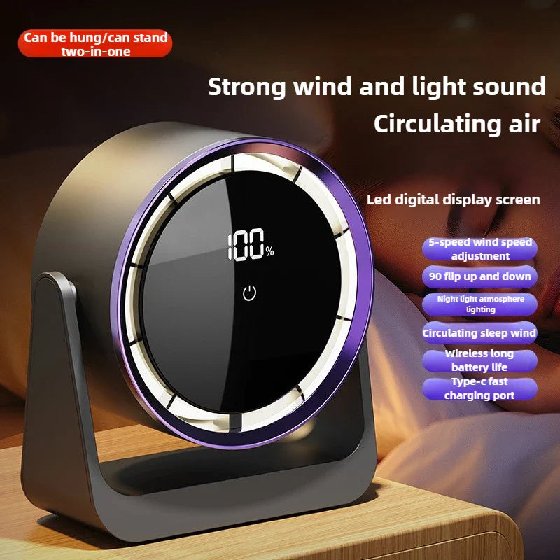 Touchscreen Circulating Mini Fan