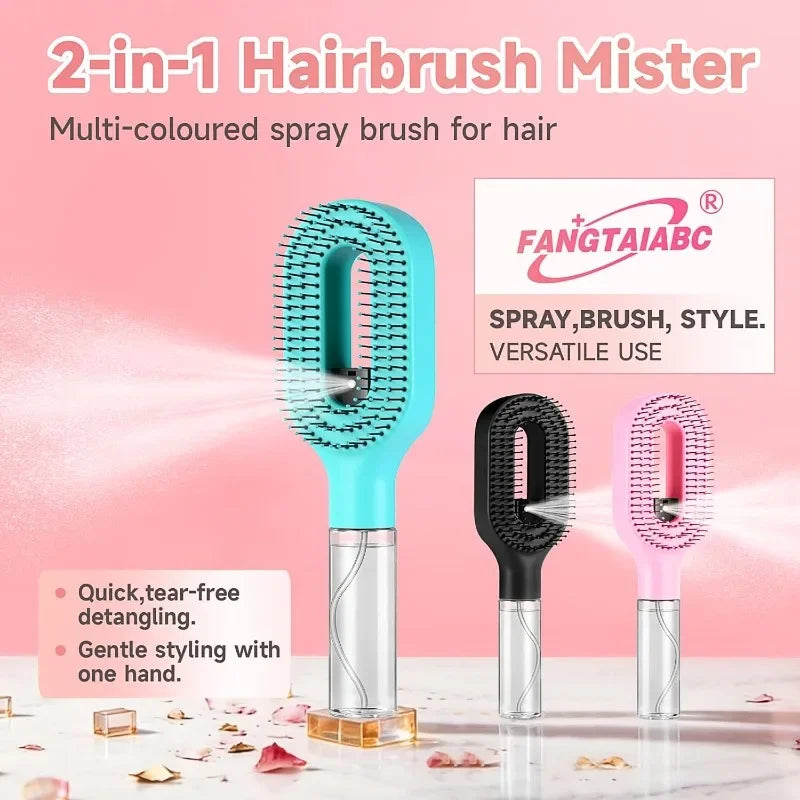 Fluffy Spray Hairbrush Combo